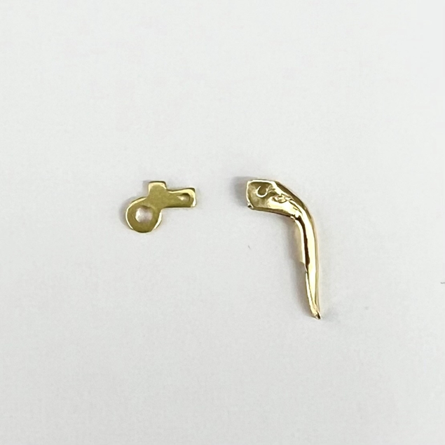 14K Yellow Gold Screw-Back Type Replacement Earring Backs for 0.7mm Posts (1 Pair), Women's, Size: 18 in